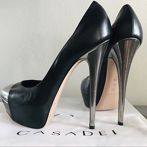 Casadei Black Pumps Platforms size 7-7.5
